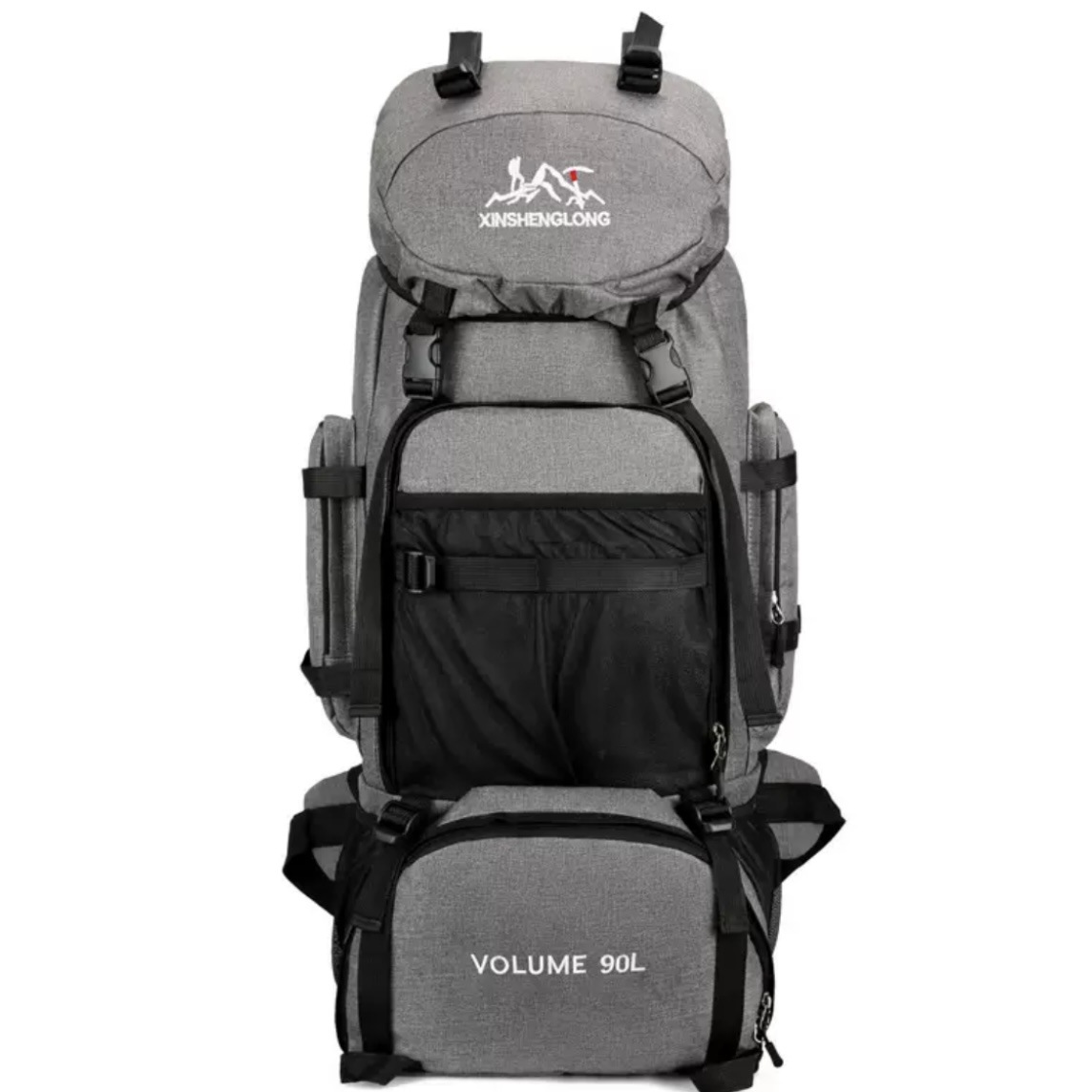 90L outdoor hiking bag, large-capacity travel bag, water-resistant camping equipment bag, hiking backpack, outdoor leisure Item Picture