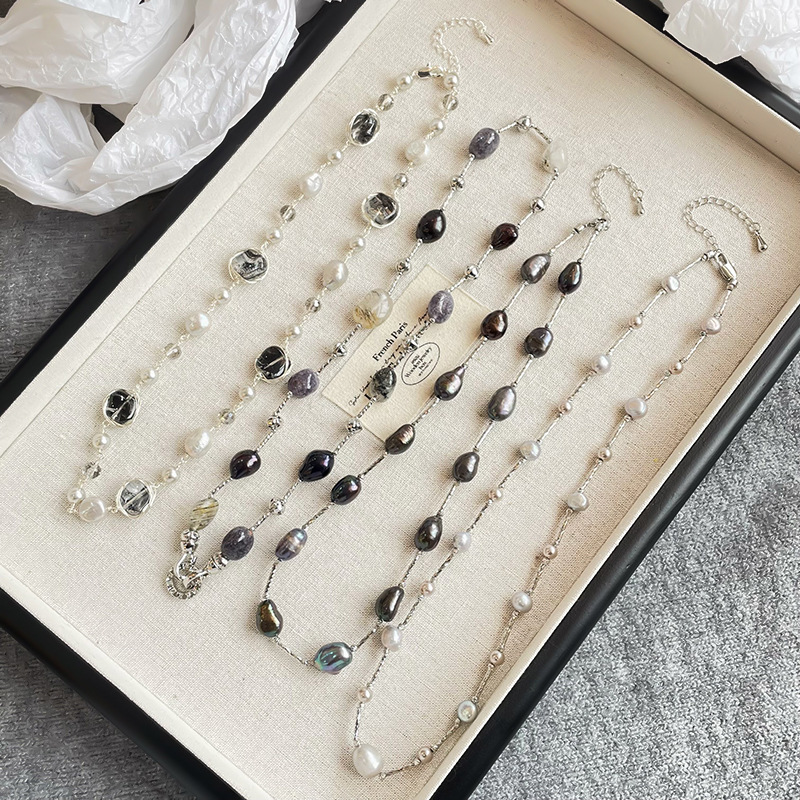 NALA娜啦高级灰项链轻奢高级感项链女不掉色项链轻奢小众显白百搭