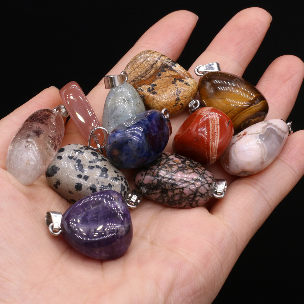 Cross-border exquisite natural stone irregularly shaped pendants, DIY jewelry accessories, handcrafted earrings and necklaces, wholesale and production details Picture