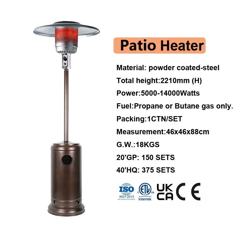 Mobile outdoor natural gas heating stove, factory workshop heating stove, large-area hot air stove, umbrella-shaped heater details Picture