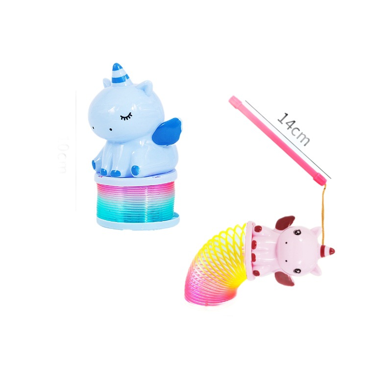 Little Pony Bailey Rainbow Ring hand-held lantern Glowing plastic spring ring Elastic ring Stacking Fun Lantern Festival children's gift Item Picture