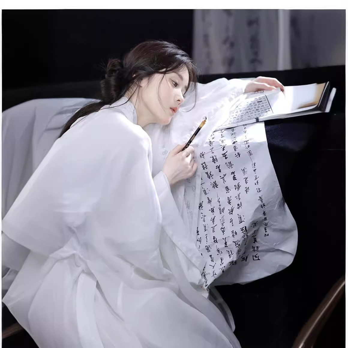 汉服女长袖中国风/尾货/汉服/汉家儿女/布料裙产品图