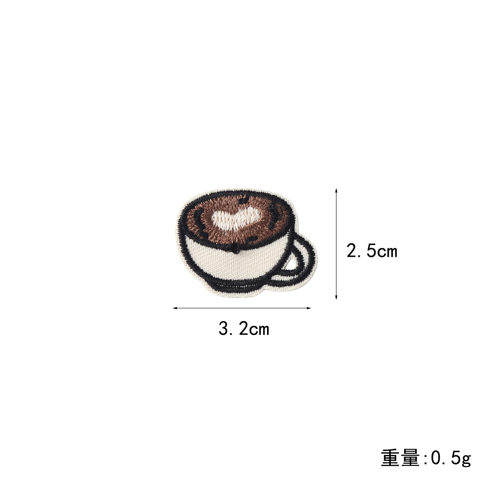 Creative cartoon cake, coffee, embroidery, patchwork, accessory, self-adhesive patch, label, children's clothing accessory manufacturer wholesale Application Scenario