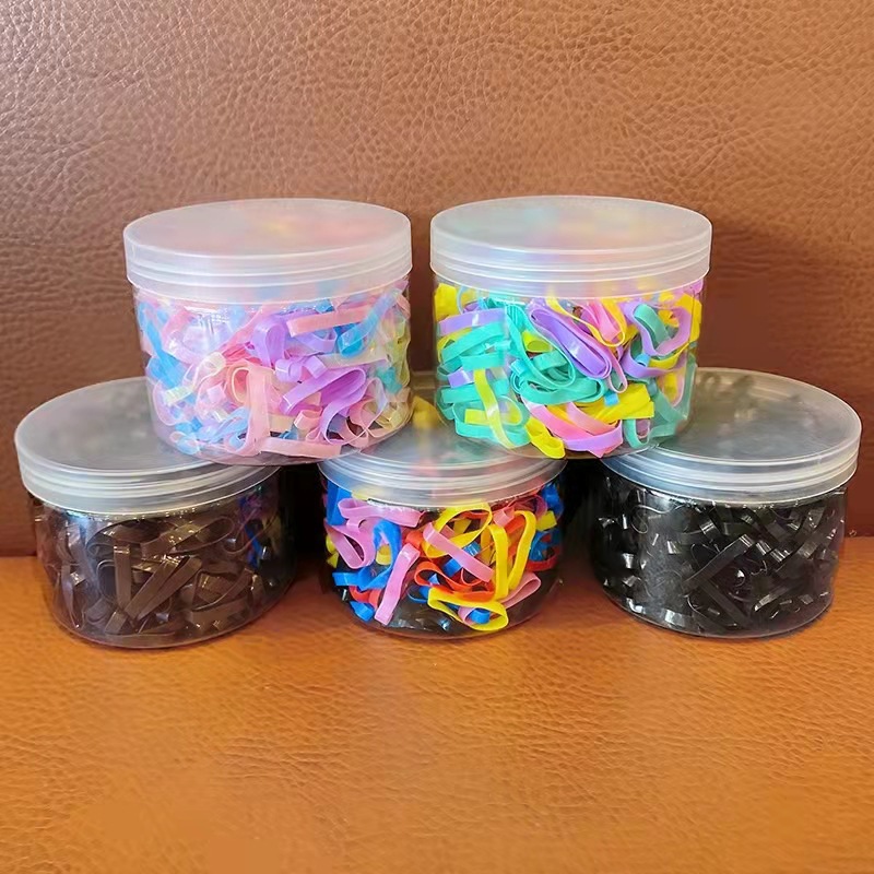 Thick and thick small rubber band box, black, strong and unbreakable disposable rubber band, high elasticity, simple and fresh headband details Picture