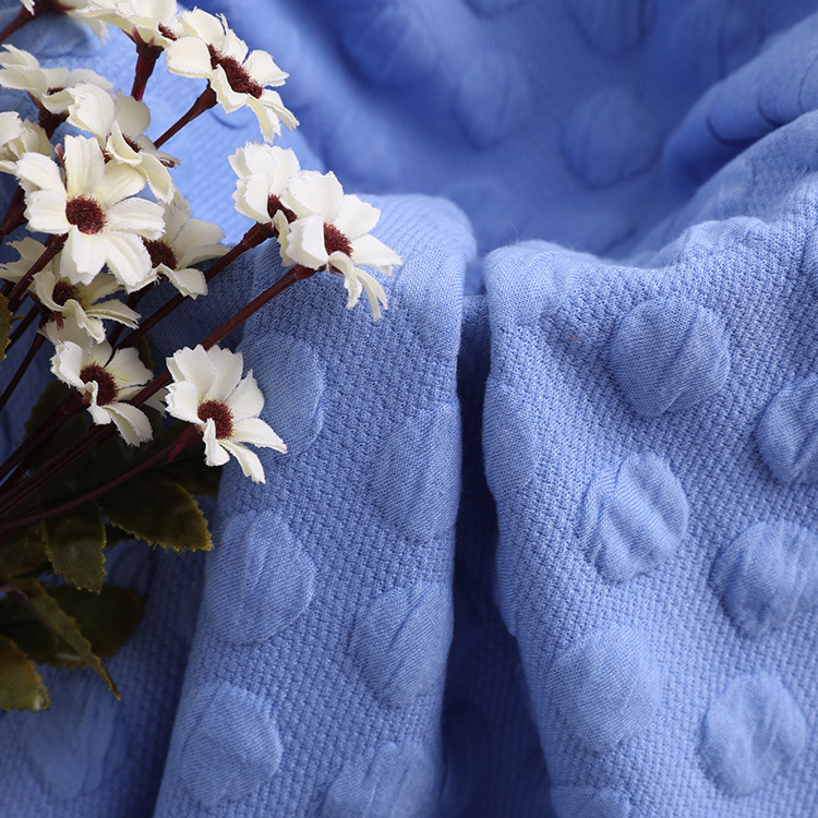 In stock: 320g jacquard air layer knitted baby clothing fabric, super soft one-piece garment, elastic skin-friendly fabric Specification image