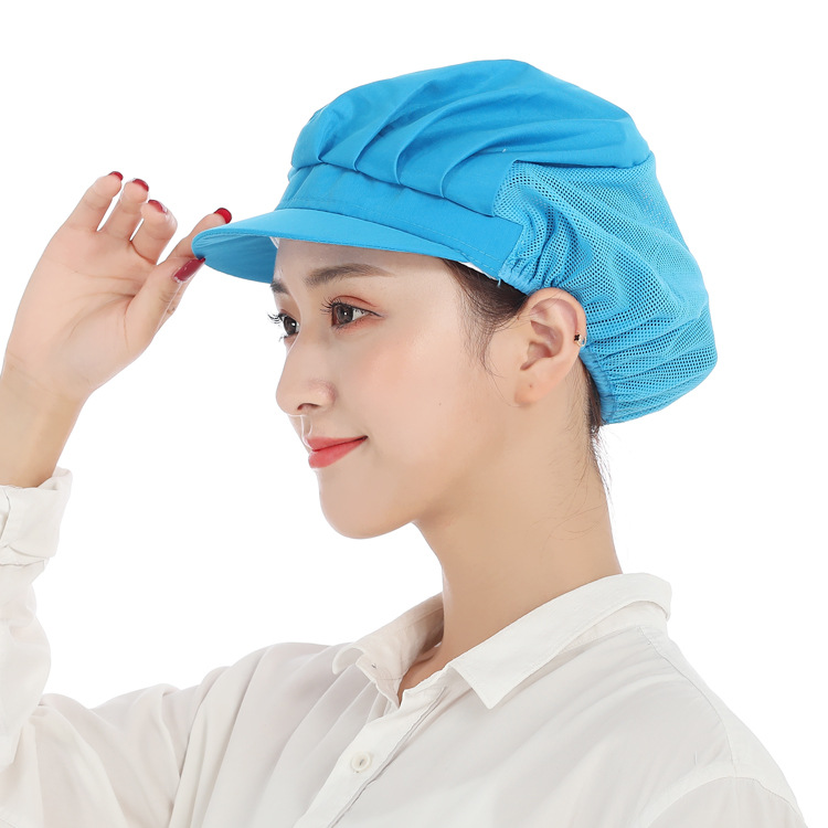 Work caps, children's workshop restaurant dust-proof kitchen caps, breathable food caps, hygiene labor protection chef caps Specification image