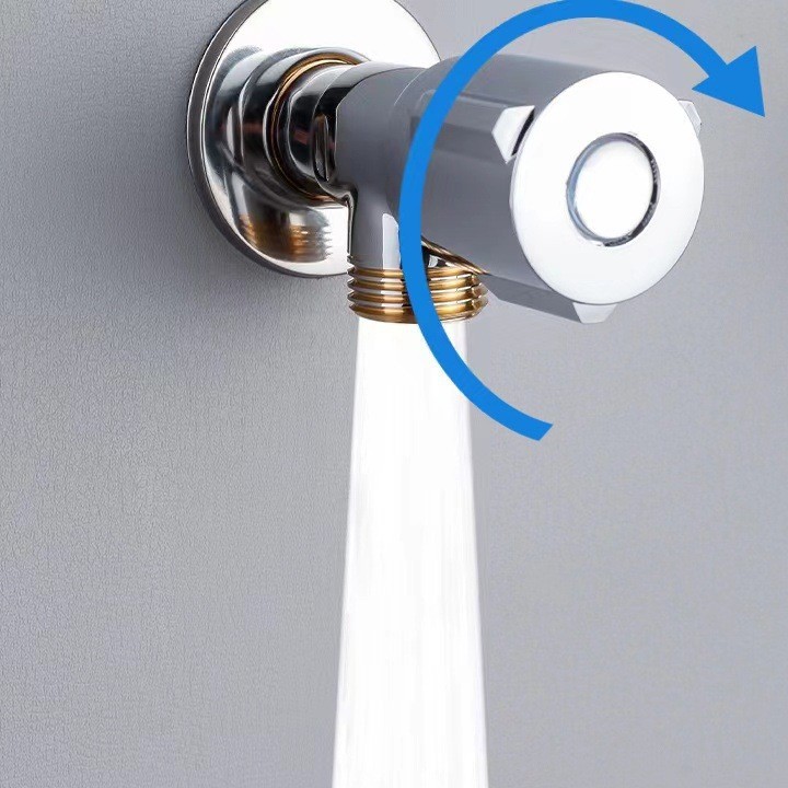 Wholesale of pure copper high-flow one-in and two-out cold and hot water stop valves from the manufacturer. All-copper three-valve water distribution valve Application Scenario