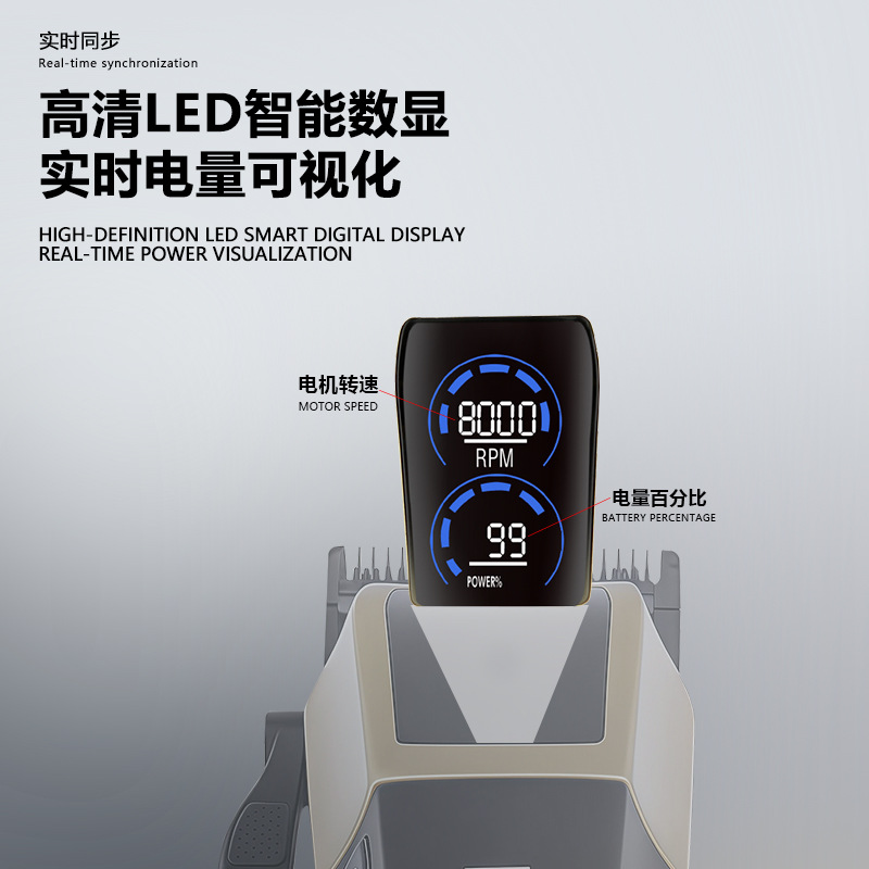 Kemei kemei cortador eléctrico para peluquería KM-1509 cortador sin cepillo cortador con pantalla digital cortador eléctrico Specification image