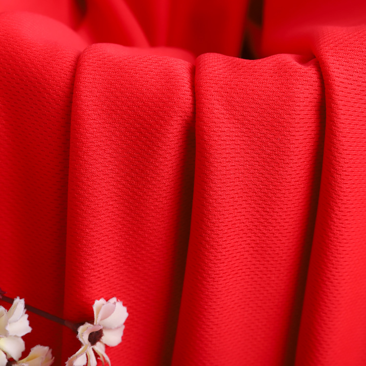 现货涤纶针织面料75D72F鸟眼布吸湿透气休闲服运动服面料