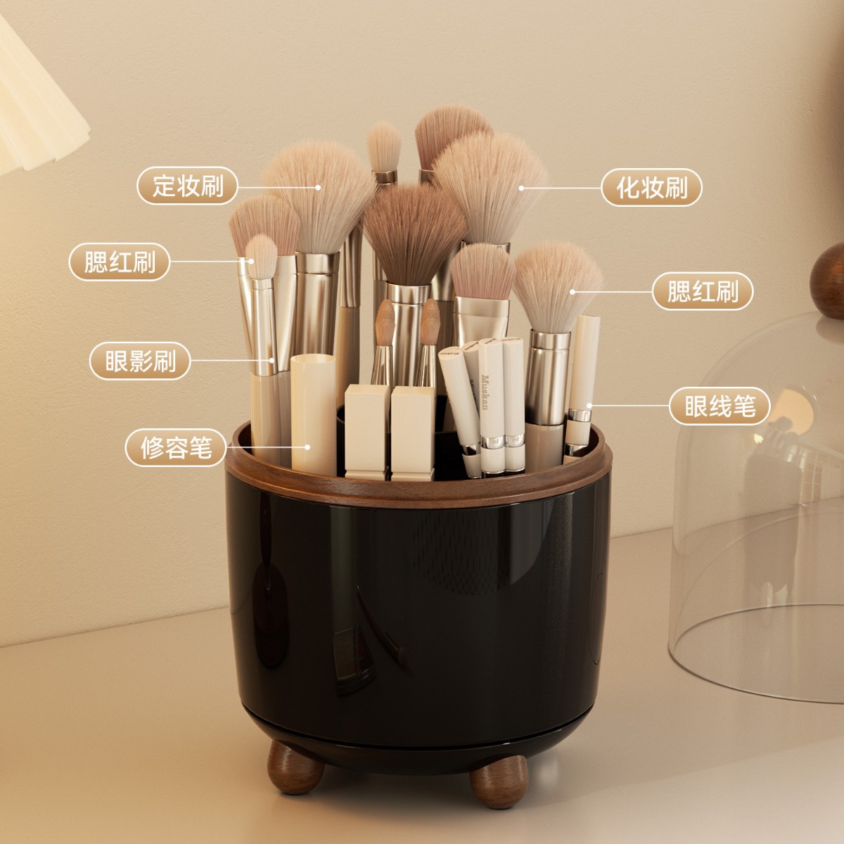 علبة مستحضرات تجميل دائرية مستحضرات التجميل المكتبية، مستحضرات التجميل، Specification image