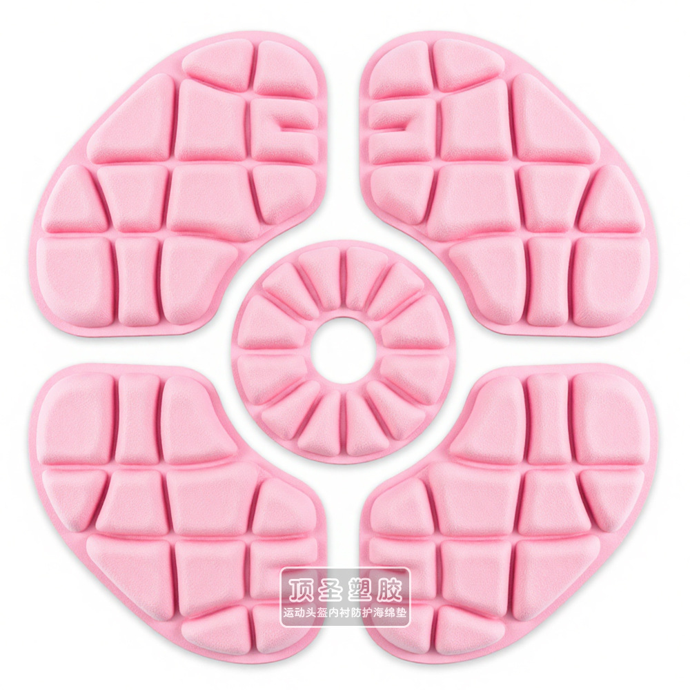 Supply sponge hot-pressed helmet pads, eva sponge sports protective gear pads, and special-shaped sponge forming Application Scenario
