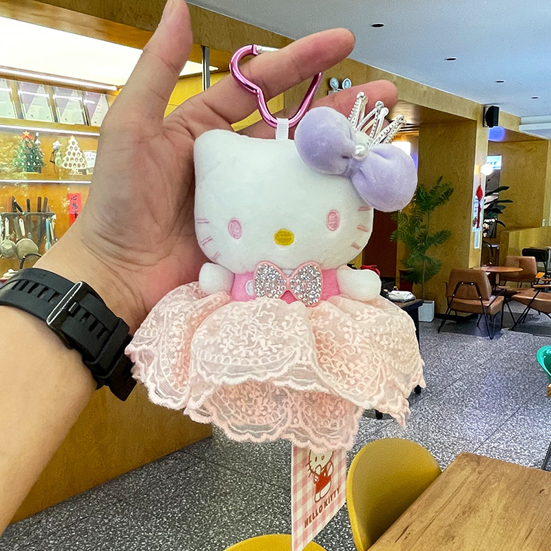 hellokitty plush toy, Hello Kitty costume, genuine kt cat keychain bag pendant Application Scenario