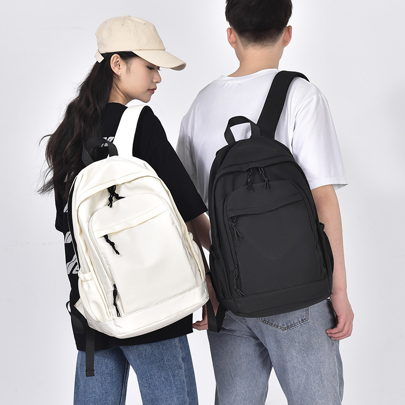 New 14-inch student backpack with large capacity, suitable for both men and women, multi-layered space, college student computer backpack full image