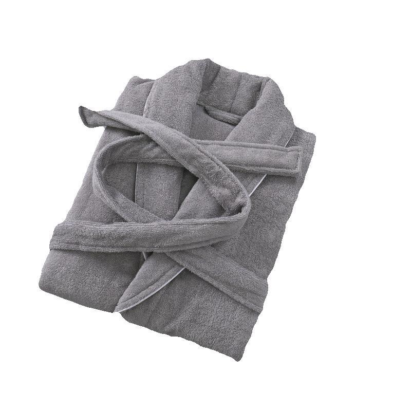 Hotel bathrobes, pure cotton towel material, adult couple bathrobes, spring and autumn long pure cotton white bathrobes, logo wholesale Item Picture