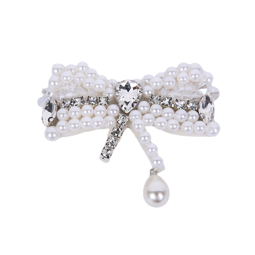 Hand-sewn pearl, rhinestone, bow, clothing accessories, headwear, wedding dress and evening gown accessories, hat accessories, DIY handmade accessories Item Picture