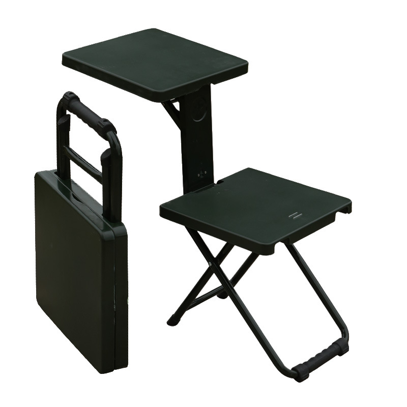 Camping outdoor folding chair, multi-functional folding stool, outdoor stool, portable individual soldier study chair, writing chair details Picture