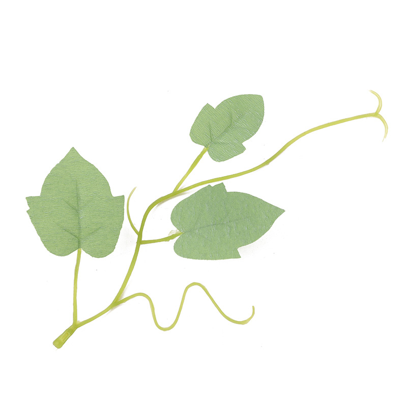 防真树叶DIY森系手作饰品仿真绢布叶子材料假绿叶子藤条花环配件白底实物图