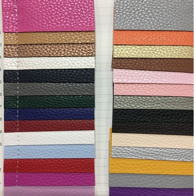 珠光双面荔枝纹pvc人造革四面弹力加厚箱包沙发鞋材服装皮革面料