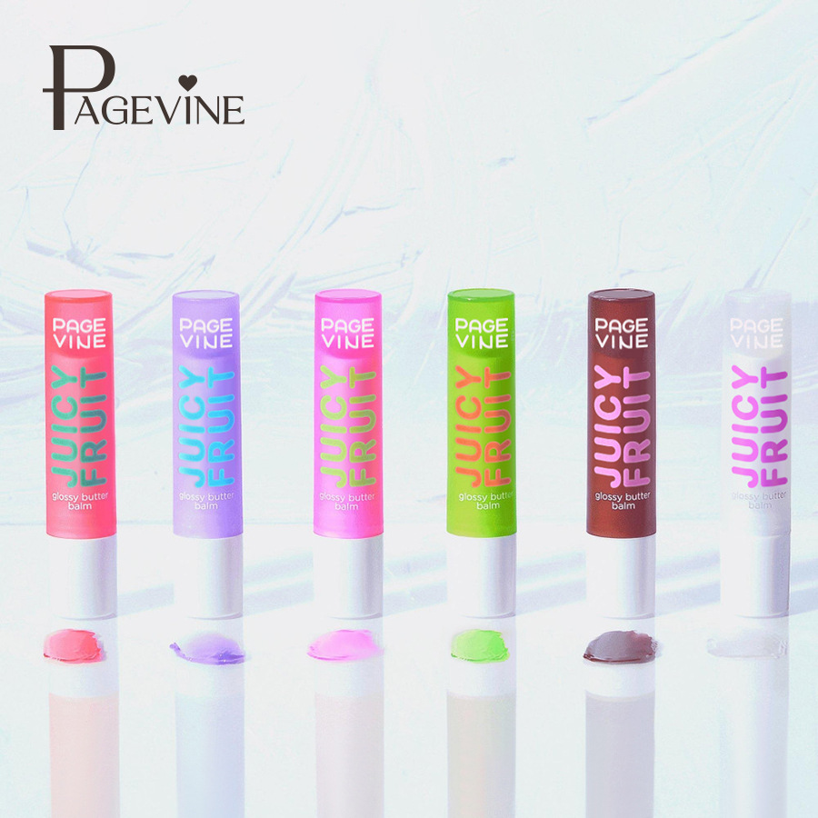 跨境彩妆PAGE VINE水果味唇膏水光镜面滋润保湿唇釉唇泥外贸美妆