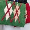 A classic and retro geometric jacquard wool check knitted woolen scarf for women's autumn and winter, a warm and cozy scarf Application Scenario