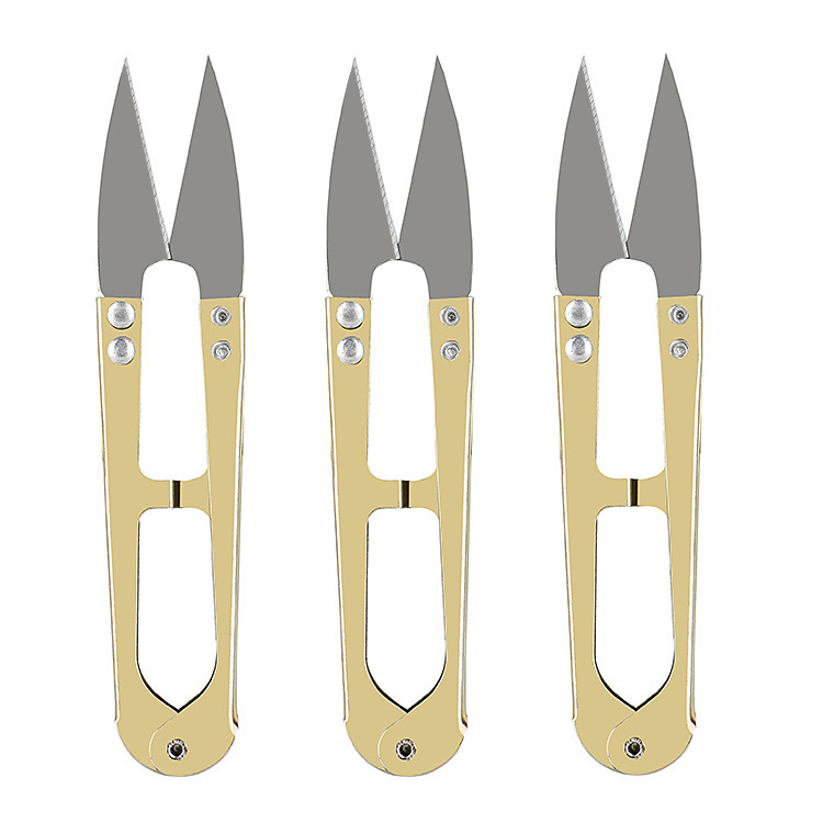 U-shaped iron scissors manufacturer wholesale home clothes tailor cutting cross-stitch thread ends cutting Colorful little scissors for you Item Picture