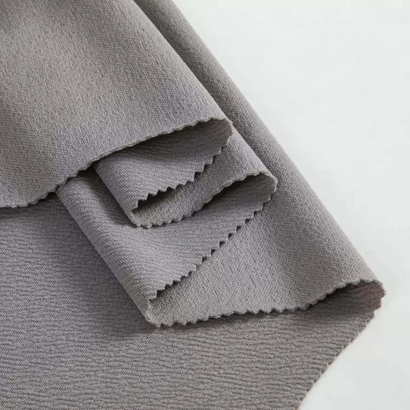 In stock: ant fabric polyester ammonia bubble jacquard high-elastic wrinkled fabric texture knitted fabric casual wear halter dress Item Picture