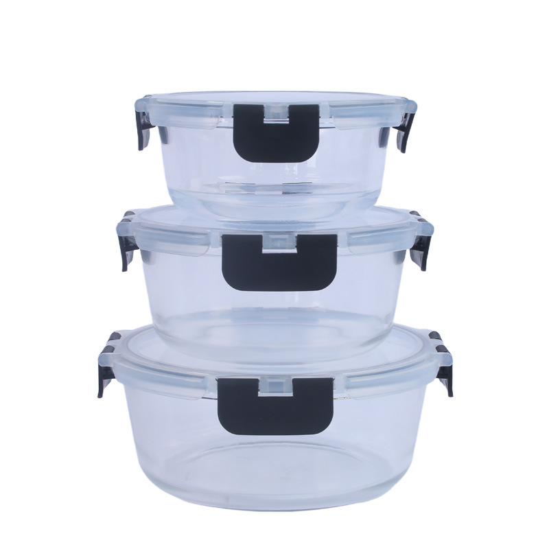 TEME Amazon cross-border bestseller 12-piece set of high borosilicate glass food storage containers, microwave ovens and ovens. Direct delivery from the manufacturer Item Picture