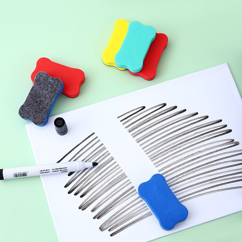 Wholesale cartoon bone erasers, children's non-magnetic white erasers, sponge erasers, black erasers, creative and convenient drawing erasers Specification image