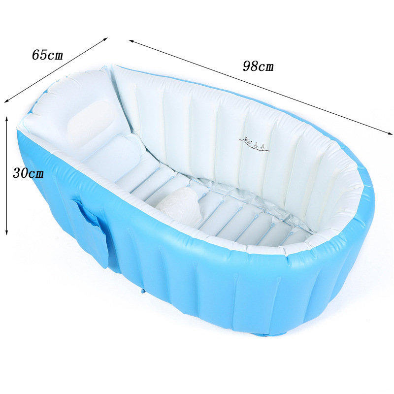 PVC inflatable baby bathtub, large and thick, baby inflatable bathtub, newborn baby swimming pool Application Scenario