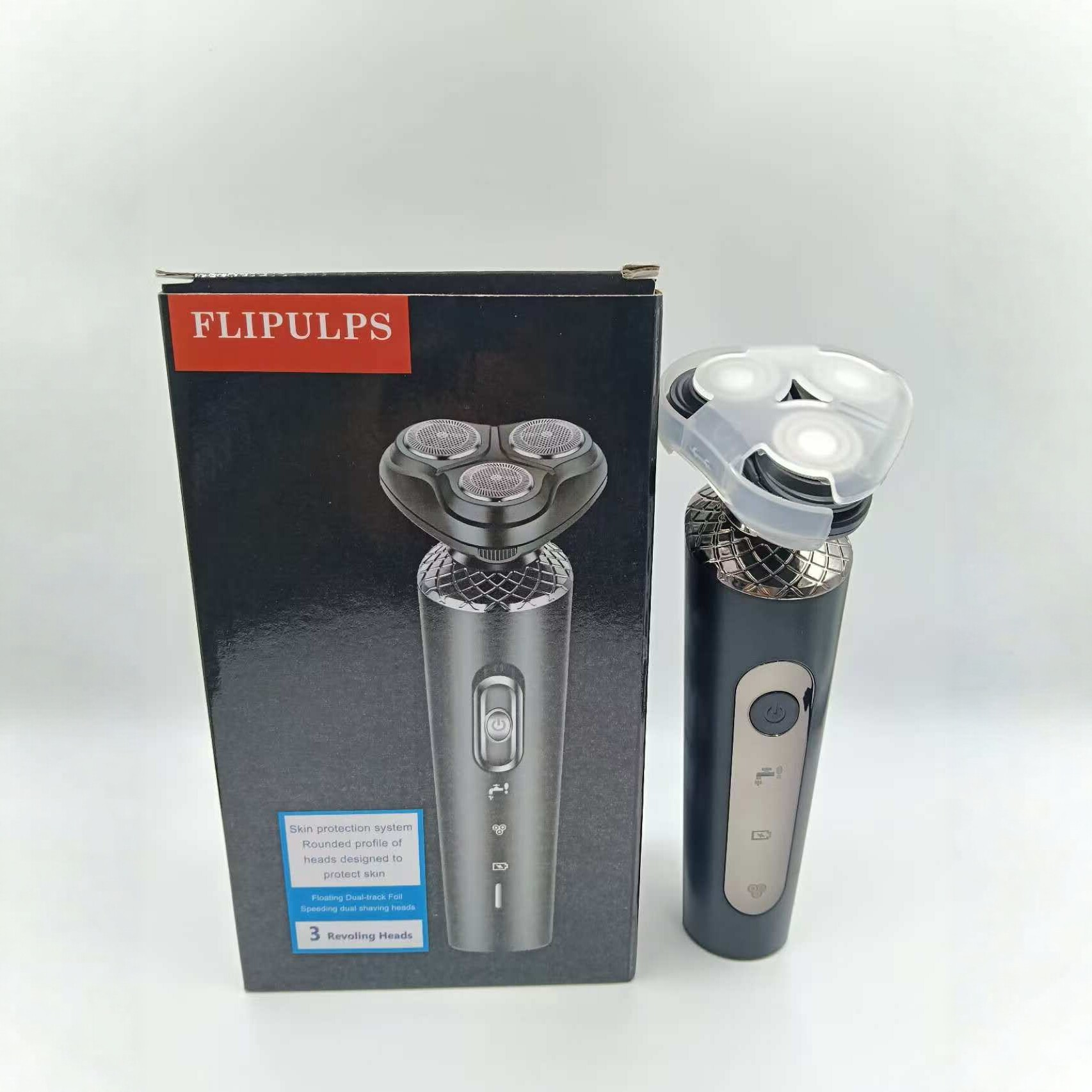 新款三头浮动电动剃须刀男士充电式水洗刮胡刀便携剃须刀