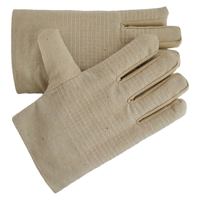Free shipping, electric welding canvas labor protection gloves, construction site wear-resistant, thickened, heat-resistant, high-temperature resistant and anti-scald welder double-layer gloves Application Scenario