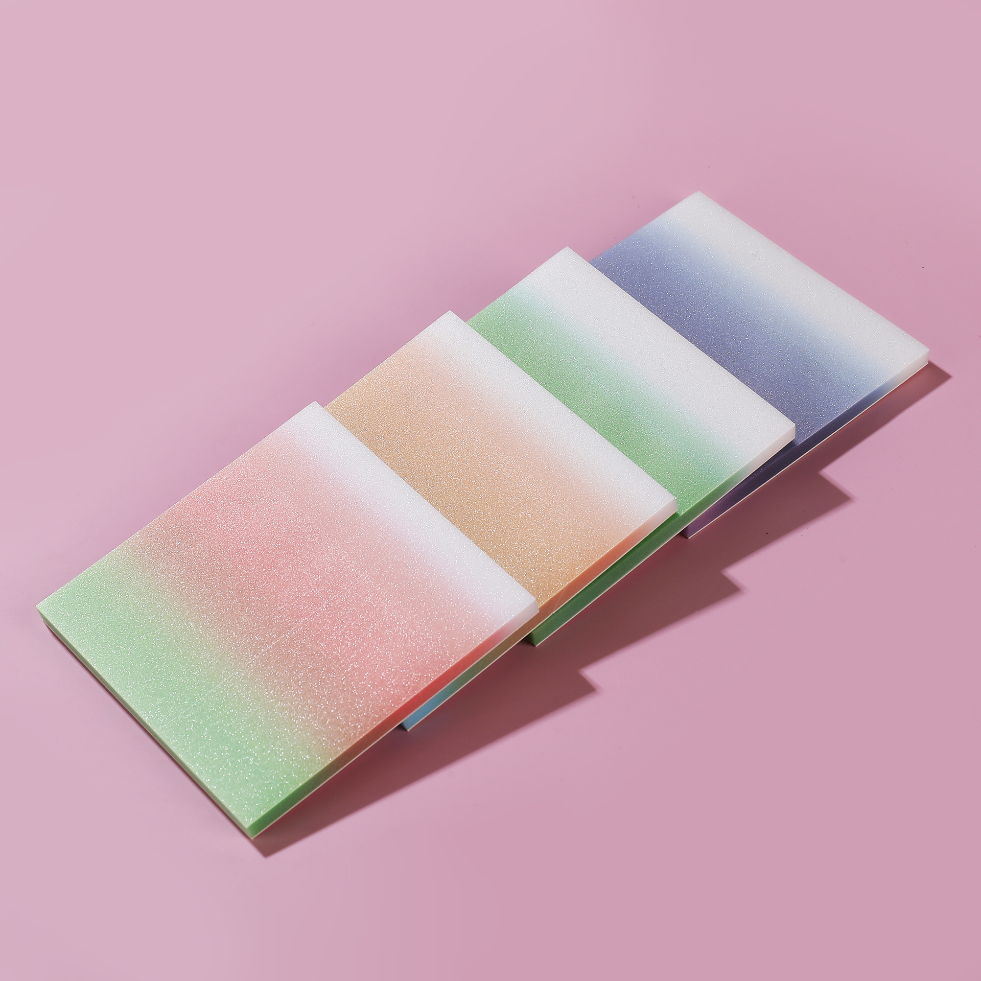 Pioneer 8707 Gradient Matte Sticky Notes 76*76 Quick-drying N Times Stickers Student Notes Notepad Set Message Stickers Item Picture