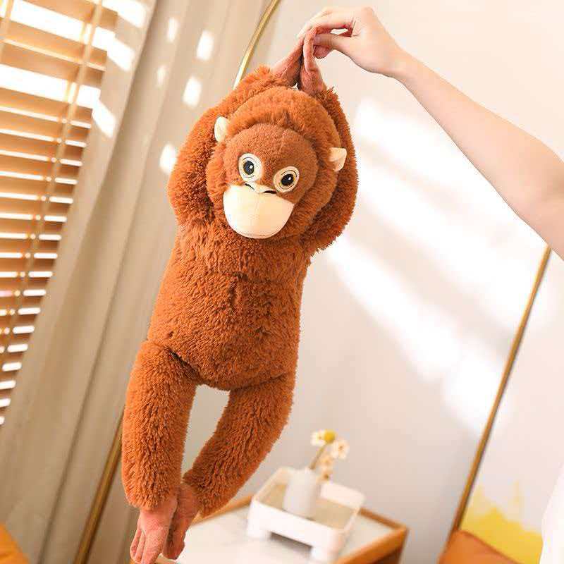 In-stock simulated monkey plush toys, cute gorilla dolls, throw pillows, children's toys, cross-border hot sales wholesale Specification image