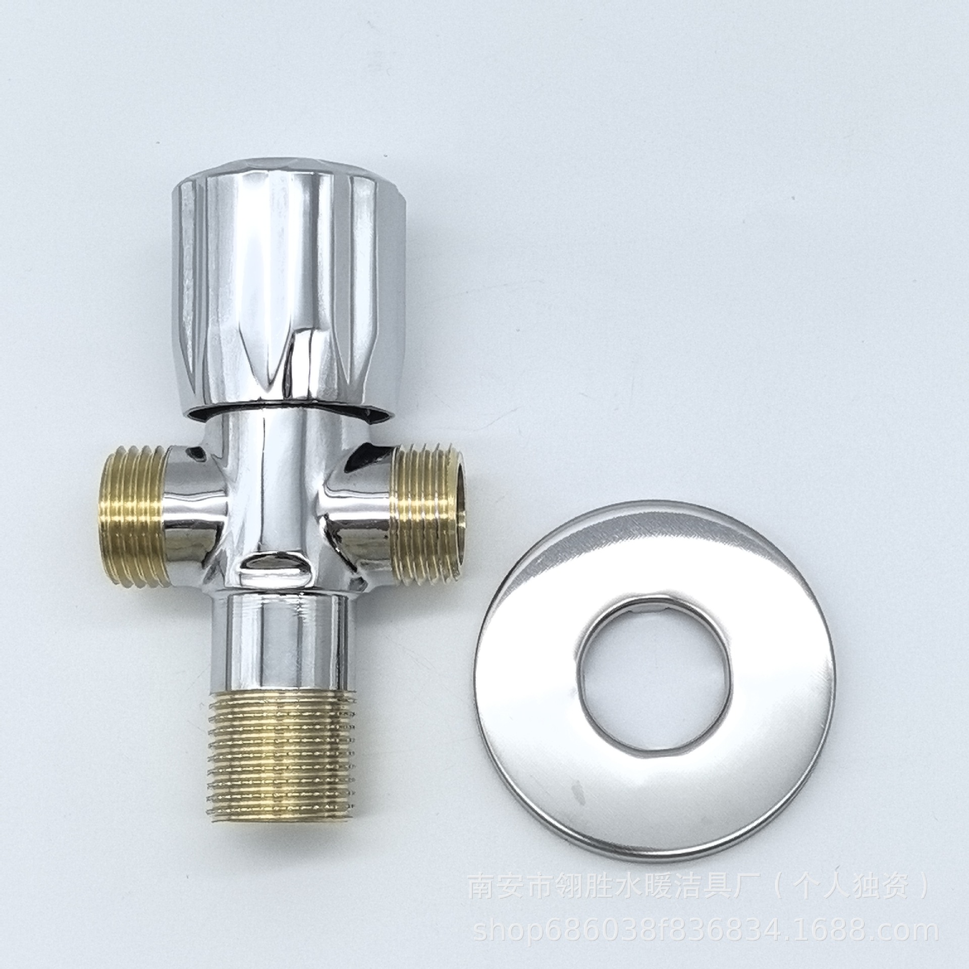 厂家铜角阀一进二出水防爆角阀厨用冷热水双用快开铜三角阀热水器