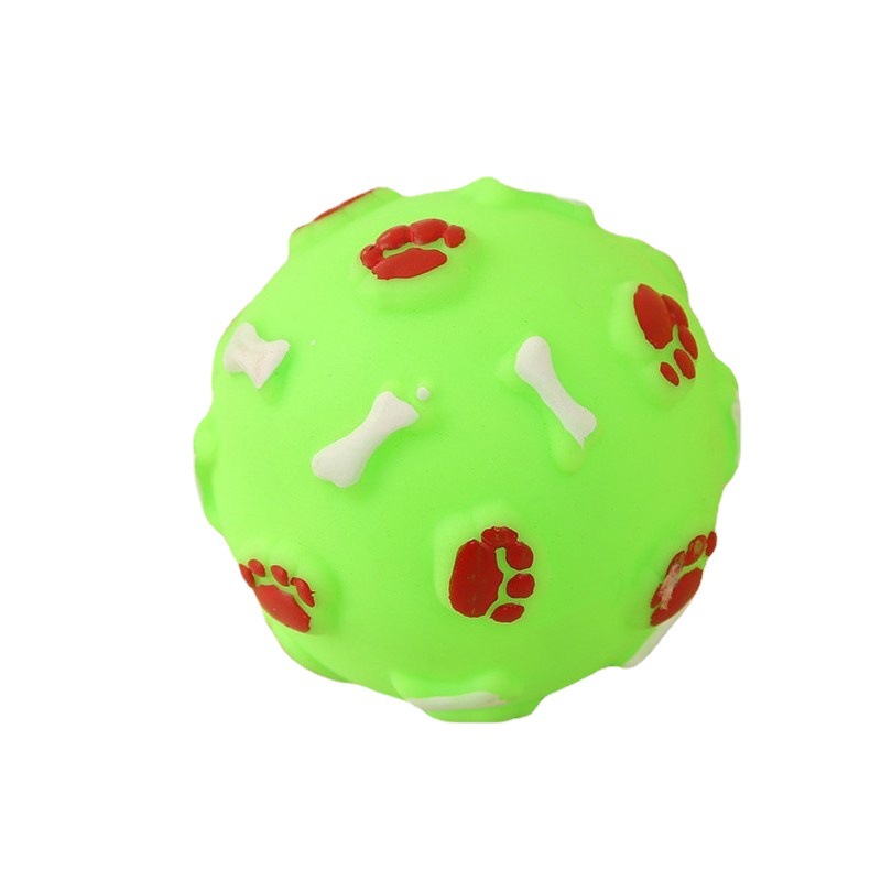 Creative pet toy balls, dog training toys, new pvc footprint balls, manufacturer wholesale pet dogs Item Picture
