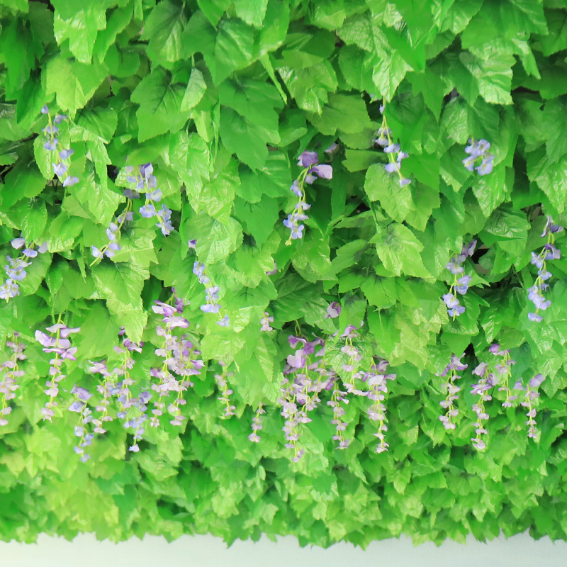 仿真葡萄叶仿真绿植树叶塑料水管道装饰缠绕假花藤条假叶植物吊顶细节图