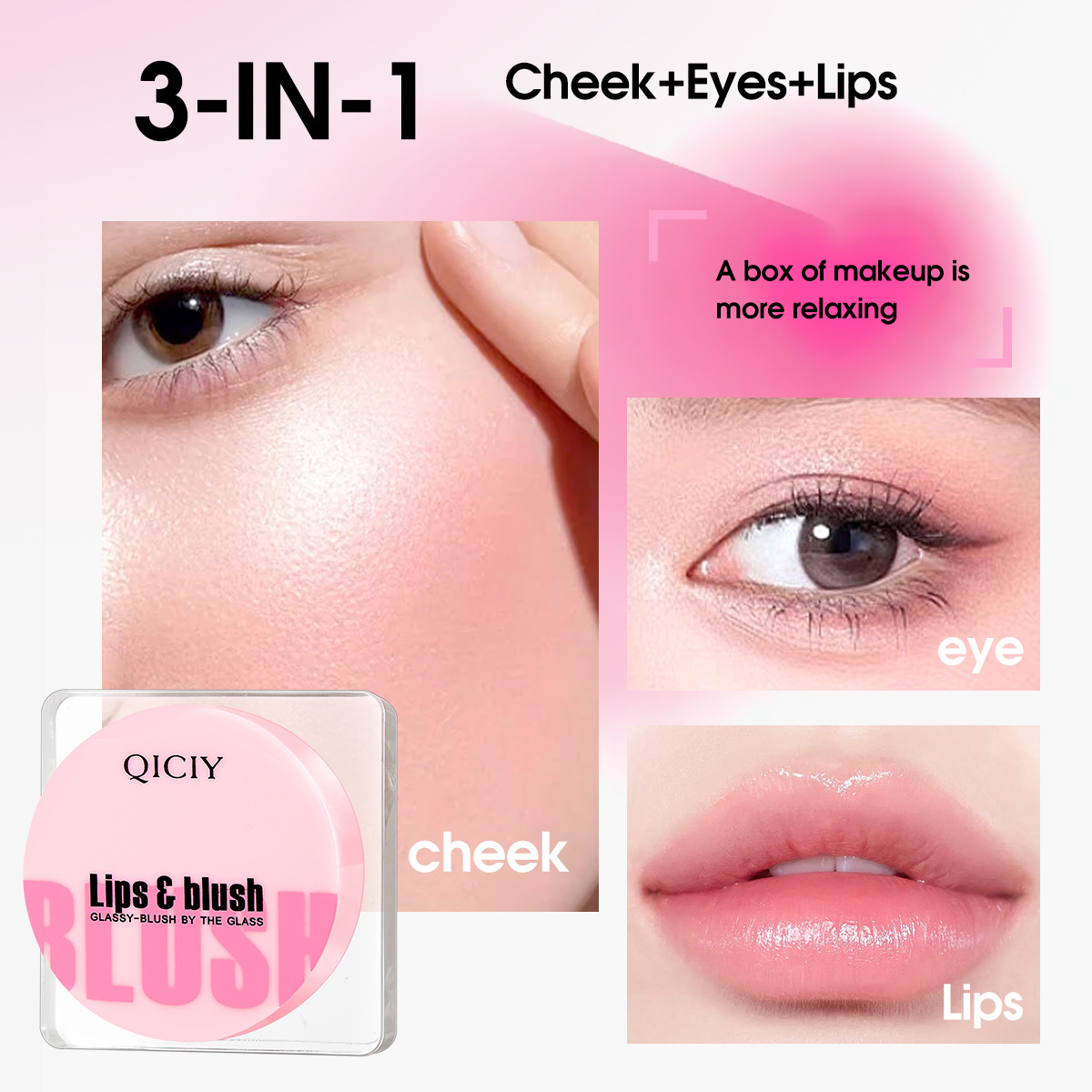 【 Exclusive for Foreign Trade 】 Lip blush, facial contouring, matte finish, easy to apply, blush, nude makeup, natural blending blush palette details Picture