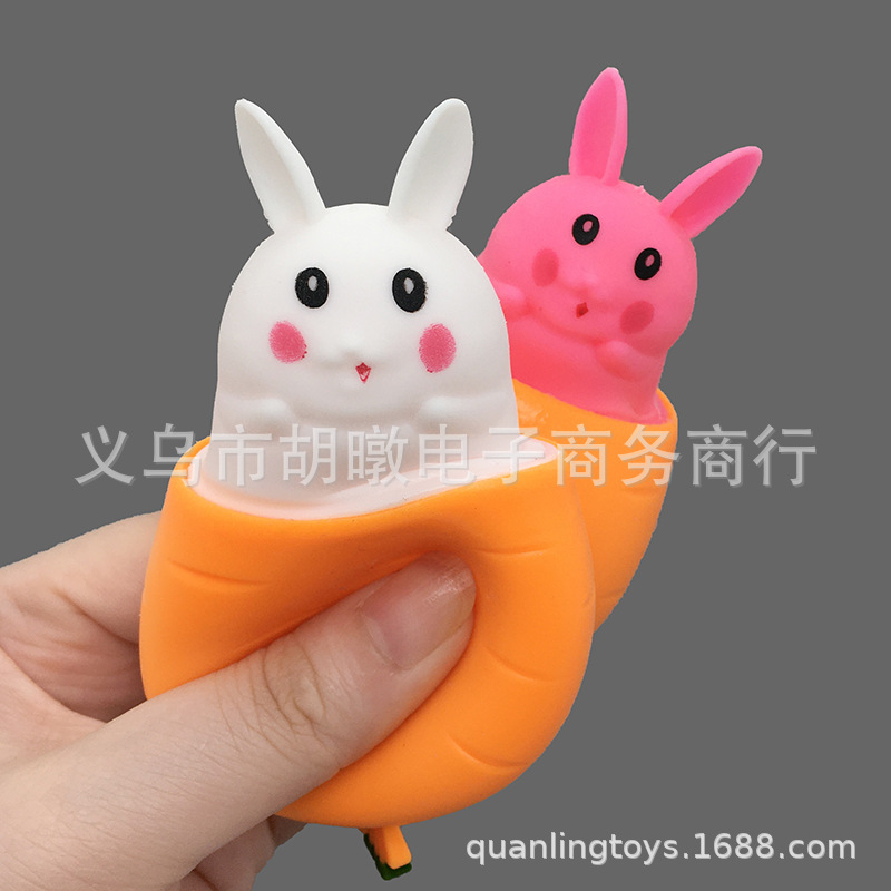 Creative pranks, cute pets, stress-relieving rabbits and squirrels, pinching fun stress-relieving balls, stress-relieving and venting radishes wholesale details Picture