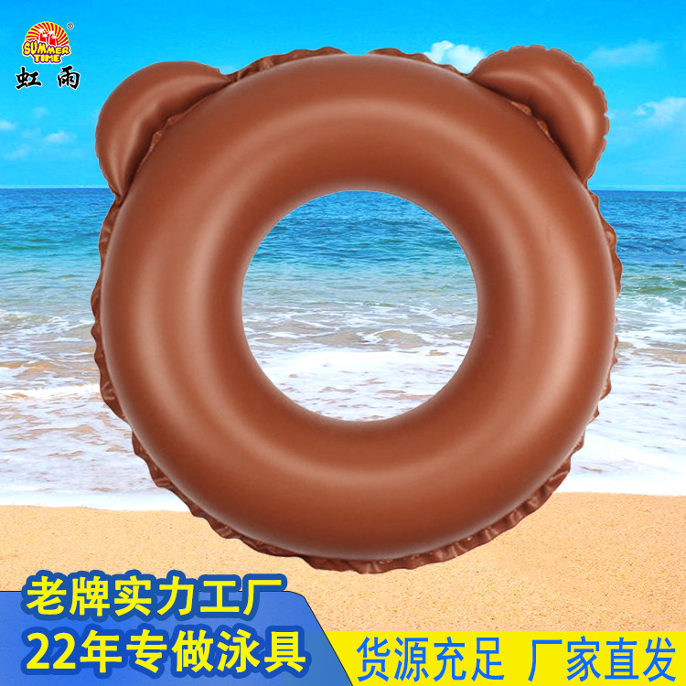 Wholesale Hongyu Little Bear Children's swimming rings, thickened handle children's swimming rings, PVC inflatable Brown Bear swimming rings Application Scenario