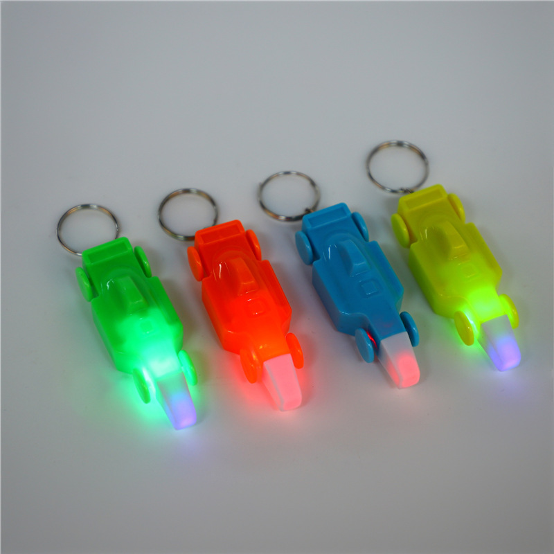 Hot-selling new light-emitting pendants, flashing keychains, creative racing cars, led lights, light-emitting toys, factory direct sales Application Scenario