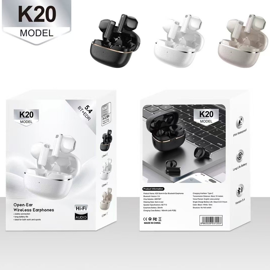 Orejas doradas colgantes inalámbricos auriculares bluetooth con reducción de ruido auriculares deportivos estéreo ligero y cómodo adaptado para múltiples dispositivos Item Picture