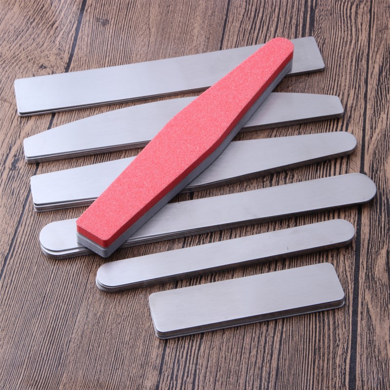 厂家供应不锈钢芯可替换黑砂纸指甲锉灰打磨条美甲工具批发喷砂细节图