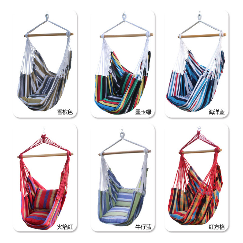 Swing hammock, balcony, outdoor, indoor, household, adult and children's hanging chair, dormitory hammock, dormitory student hanging chair wholesale Application Scenario