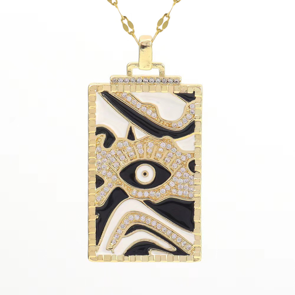 European and American copper micro-inlaid zircon, European and American full diamond Virgin Mary cross pendant necklace, with a light luxury and niche design sense Item Picture