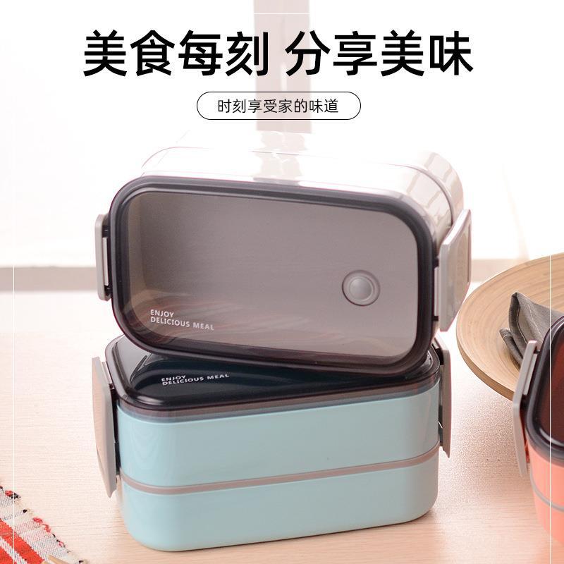 Factory direct sales of multi-layer compartmentalized lunch boxes, plastic sealed lunch boxes for adults and students, and lunch boxes available for wholesale with logo printing Specification image