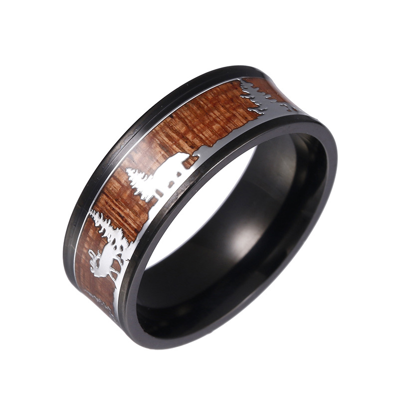 Cross-border supply source First Man Accessories Factory Christmas gifts, Milu deer titanium steel rings, Christmas jewelry wholesale Application Scenario