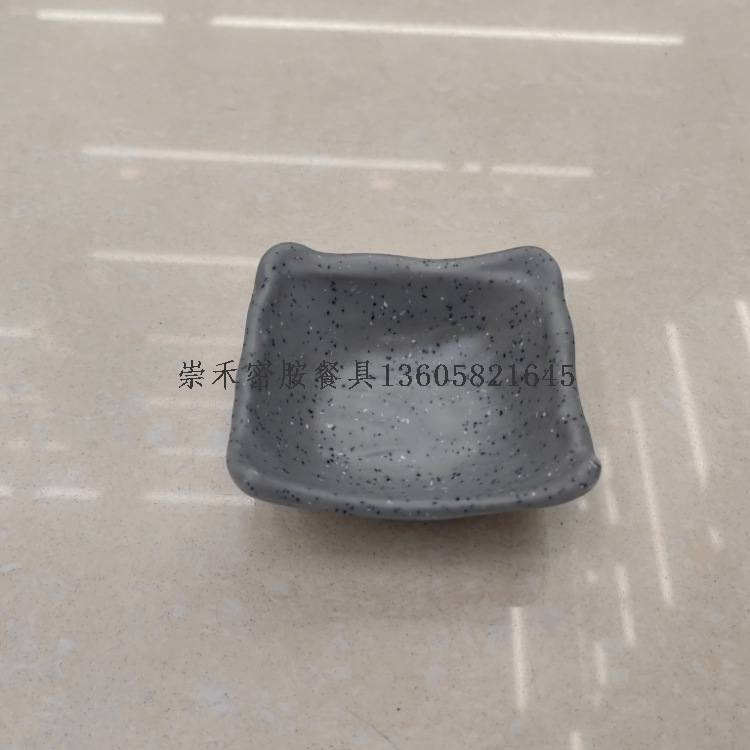 Melamine tableware, snack plates, porcelain imitation soup spoons, rice spoons, plastic snack plates, hotel tea cups and water cups details Picture