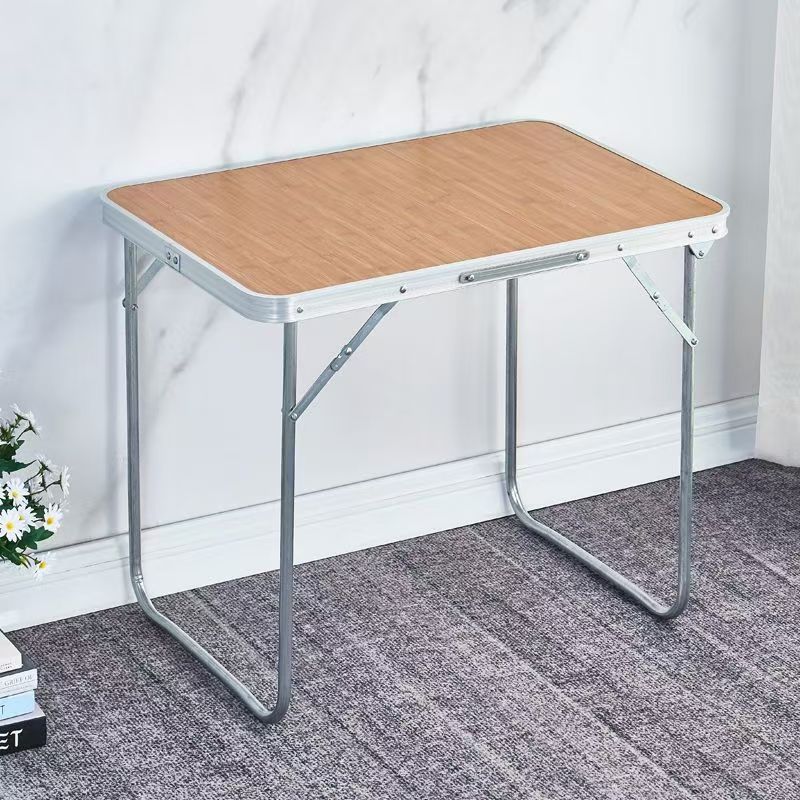 Outdoor folding table for street vending, computer desk, home study desk, height-adjustable folding table, ground push, foldable and portable details Picture