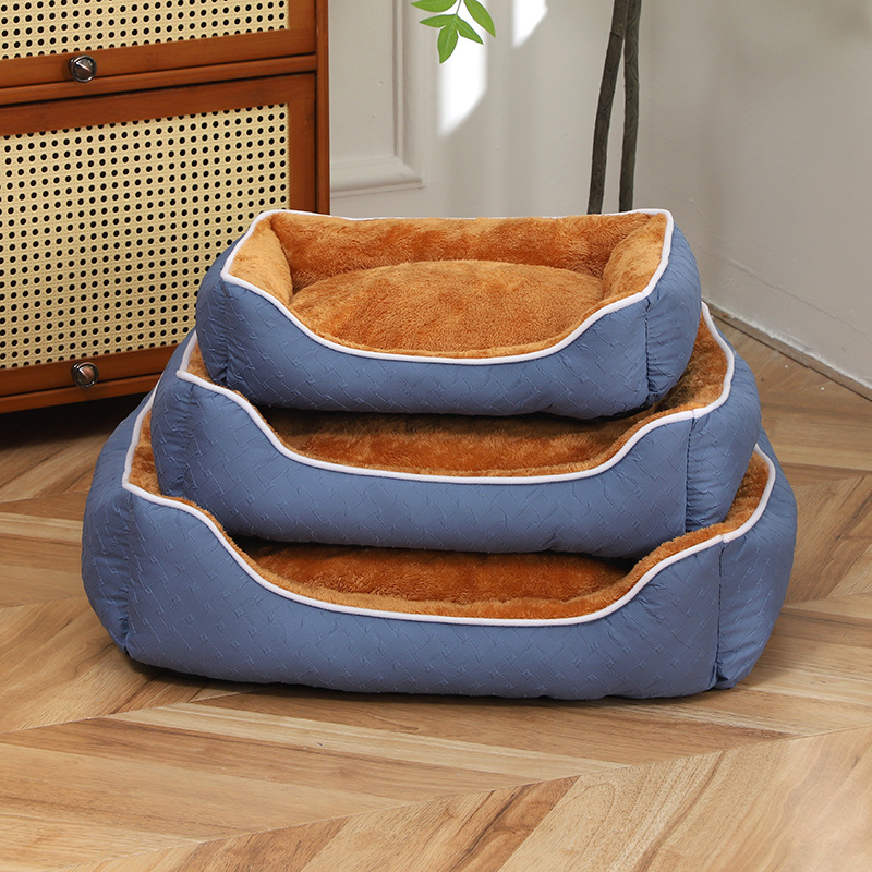 Wholesale of cross-border all-season universal pet beds with fleece and thickened soft plush dog beds for living rooms and bedrooms details Picture