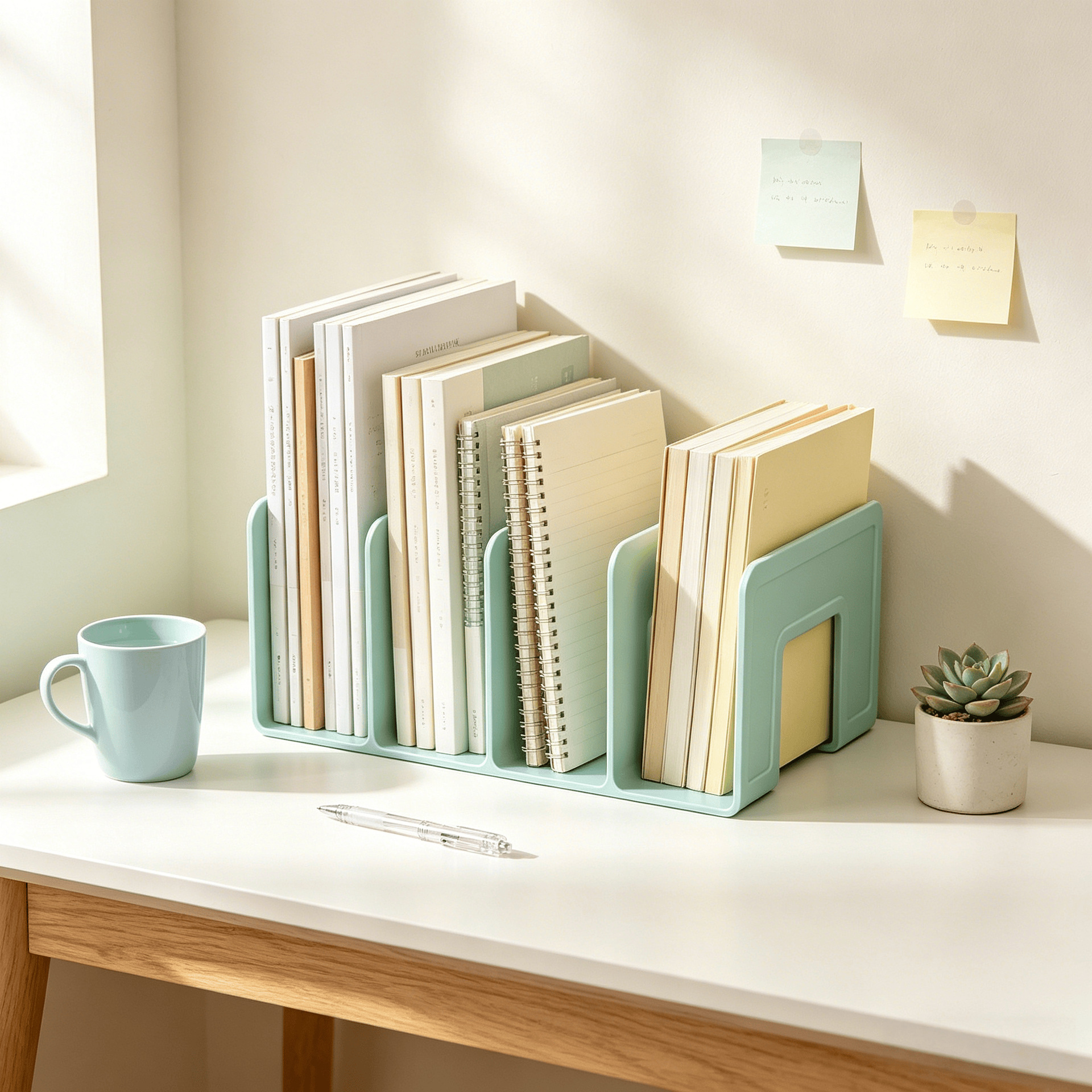 Desktop simple bookshelf, student desk, book storage rack, multi-layered office document storage rack details Picture
